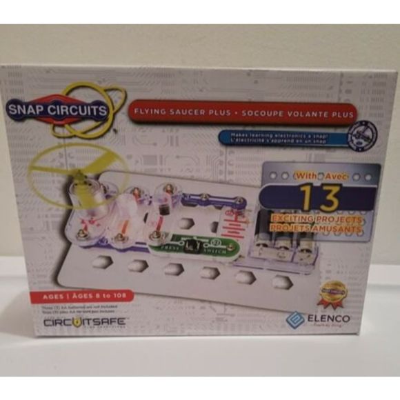 Elenco Snap Circuits SCP-09 Flying Saucer Plus Kit Ages 8+ (Mint In Box) - Picture 1 of 3